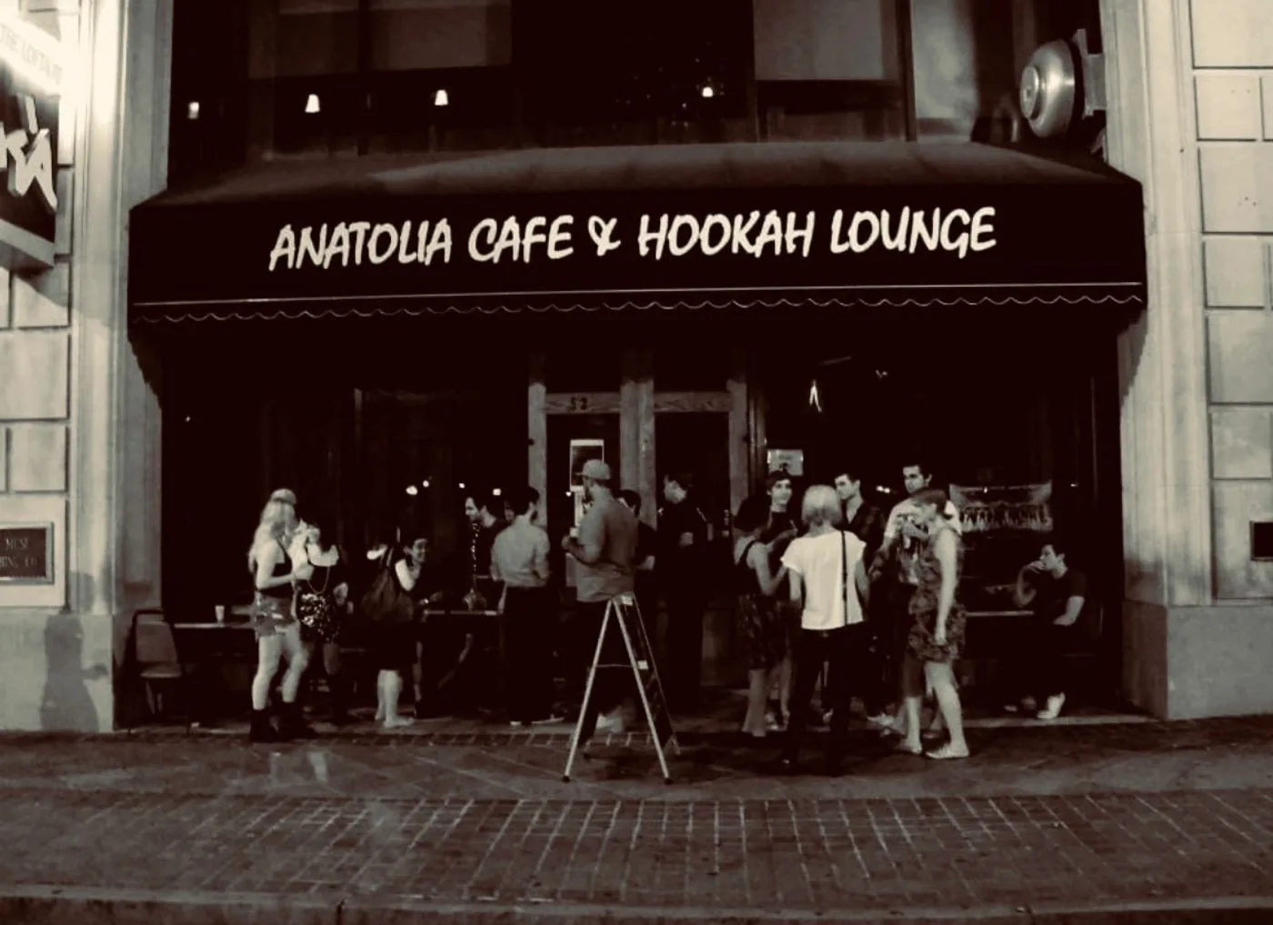 Guests outside the family-owned Anatolia Cafe in downtown Atlanta